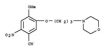 Structure of 2-Amino-4-methoxy-5-(3-morpholinopropoxy)benzonitrile