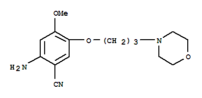 Structure of 2-Amino-4-methoxy-5-(3-morpholinopropoxy)benzonitrile