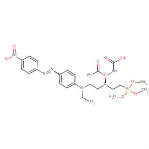 Structure of Carbamic acid, [3-(trimethoxysilyl)propyl]-,2-[ethyl[4-[(4-nitrophenyl)azo]phenyl]amino]ethyl ester