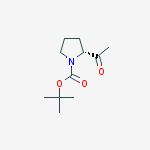 1-Pyrrolidinecarboxylic acid, 2-acetyl-, 1,1-dimethylethyl ester, (2R)-结构式