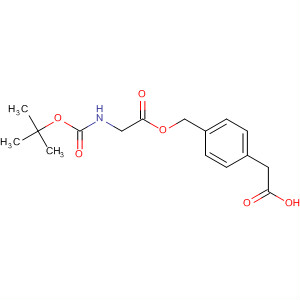 Structure of Glycine, N-[(1,1-dimethylethoxy)carbonyl]-,[4-(carboxymethyl)phenyl]methyl ester