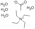 Structure of TETRAETHYLAMMONIUM ACETATE TETRAHYDRATE, 99