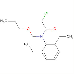 Structure of Acetamide, 2-chloro-N-(2,6-diethylphenyl)-N-(propoxymethyl)-
