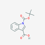Structure of 1-(TERT-BUTOXYCARBONYL)-1H-INDOLE-3-CARBOXYLIC ACID