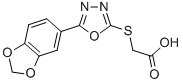 {[5-(1,3-BENZODIOXOL-5-YL)-1,3,4-OXADIAZOL-2-YL]THIO}ACETIC ACID结构式
