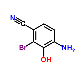 Structure of 3-BROMO-4-CYANO-2-HYDROXY-1-AMINOBENZENE
