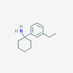 Structure of CYCLOHEXANAMINE,1-(3-ETHYLPHENYL)-