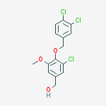 Structure of 3-CHLORO-4-[(3,4-DICHLOROPHENYL)METHOXY]-5-METHOXY-BENZENEMETHANOL