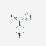 2-Phenyl-2-(piperidin-4-ylidene)acetonitrile结构式