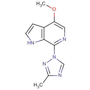 1H-Pyrrolo[2,3-c]pyridine, 4-methoxy-7-(3-methyl-1H-1,2,4-triazol-1-yl)-结构式