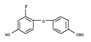 Structure of 3-fluoro-4-(4-formylphenoxy)benzonitrile
