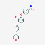 6-[2-fluoro-4-[[2-(oxan-4-yl)ethylamino]methyl]phenoxy]pyridine-3-carboxamide结构式