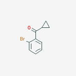 Structure of Methanone, (2-bromophenyl)cyclopropyl-