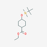 Cyclohexanecarboxylic acid, 4-[[(1,1-dimethylethyl)dimethylsilyl]oxy]-,ethyl ester结构式
