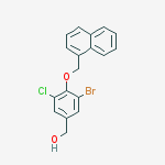 Structure of 3-BROMO-5-CHLORO-4-(1-NAPHTHALENYLMETHOXY)-BENZENEMETHANOL