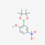 2-(2-Methoxy-5-nitrophenyl)-4,4,5,5-tetramethyl-1,3,2-dioxaborolane结构式