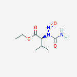 Structure of ethyl (2S)-2-[carbamoyl(nitroso)amino]-3-methylbutanoate