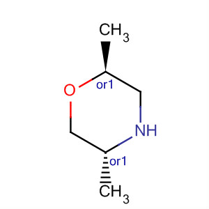 Structure of Morpholine, 2,5-dimethyl-, trans-