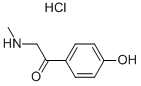 Structure of 1-(4-hydroxyphenyl)-2-(methylamino)ethan-1-one hydrochloride