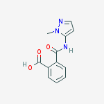 Structure of BENZOIC ACID 2-[[(1-METHYL-1H-PYRAZOL-5-YL)AMINO]CARBONYL]-