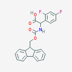 (2,4-DIFLUORO-PHENYL)-[(9H-FLUOREN-9-YLMETHOXYCARBONYLAMINO)]-ACETIC ACID结构式