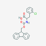 Structure of 3-(2-CHLORO-PHENYL)-2-(9H-FLUOREN-9-YLMETHOXYCARBONYLAMINO)-PROPANOIC ACID