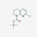 叔-丁基 7-氯-3,4-二氢-1,8-萘啶-1(2H)-甲酸基酯结构式