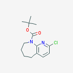 Structure of tert-butyl 2-chloro-5,6,7,8-tetrahydropyrido[2,3-b]azepine-9-carboxylate