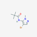 N-(4-Bromo-1-methyl-1H-pyrazol-5-yl)pivalamide结构式