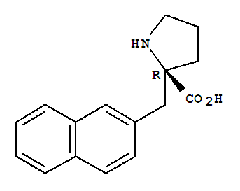 (R)-ALPHA-(2-NAPHTHALENYLMETHYL)-PROLINE-HCL结构式