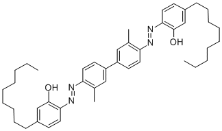 Structure of 2,2-[(3,3-dimethyl[1,1-biphenyl]-4,4-diyl)bis(azo)]bis[4-nonylphenol]