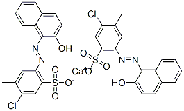 Structure of calcium bis[2-chloro-5-[(2-hydroxy-1-naphthyl)azo]toluene-4-sulphonate]