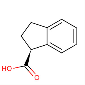 Structure of 1H-Indene-1-carboxylic acid, 2,3-dihydro-, (S)-