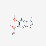 Structure of 1H-Pyrrolo[2,3-b]pyridine-5-carboxylic acid, 6-methoxy-