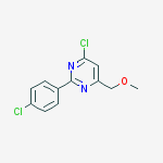 Structure of 4-CHLORO-2-(4-CHLOROPHENYL)-6-(METHOXYMETHYL)PYRIMIDINE