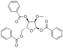 Structure of 1,3,5-Tri-O-benzoyl-2-O-methyl-D-ribose