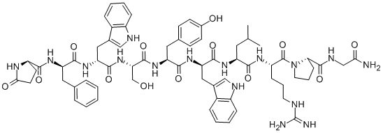 (D-PYR1,D-PHE2,D-TRP3,6)-GONADOTROPIN-RELEASING HORMONE结构式