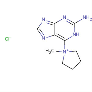 1-(2-AMINO-7H-PURIN-6-YL)-1-METHYL-PYRROLIDINIUM CHLORIDE结构式