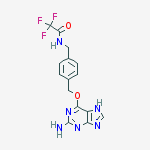 O6-[4-(Trifluoroacetamidomethyl)benzyl]guanine结构式