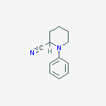 Structure of 2-Piperidinecarbonitrile, 1-phenyl-