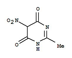 2-Methyl-5-Nitro-4,6(1H,5H)-Pyrimidinedione结构式