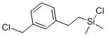 Structure of ((CHLOROMETHYL)PHENYLETHYL)DIMETHYLCHLOROSILANE