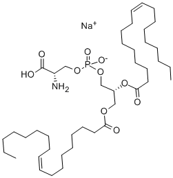 L-ALPHA-PHOSPHATIDYL-L-SERINE, DIOLEOYL SODIUM SALT结构式