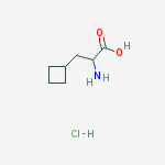 Structure of 2-amino-3-cyclobutylpropanoic acid hydrochloride
