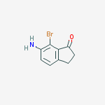 Structure of 6-amino-7-bromo-2,3-dihydro-1H-inden-1-one