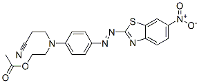 Structure of 2-[(2-cyanoethyl)[4-[(6-nitrobenzothiazol-2-yl)azo]phenyl]amino]ethyl acetate