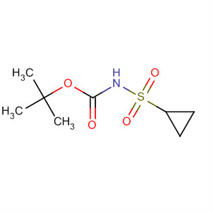Structure of Carbamic acid, (cyclopropylsulfonyl)-, 1,1-dimethylethyl ester