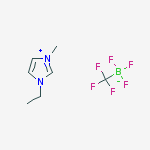 1-ethyl-3-methyl-imidazol-3-ium; trifluoro(trifluoromethyl)boranuide结构式