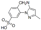 Structure of 3-(5-amino-3-methyl-1H-pyrazol-1-yl)-4-chlorobenzenesulphonic acid