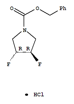 Structure of (3R,4R)-N-Cbz-3,4-difluoropyrrolidine hydrochloride